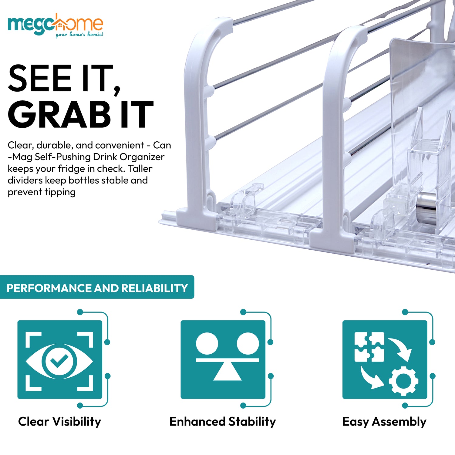 Drink Organizer for Fridge