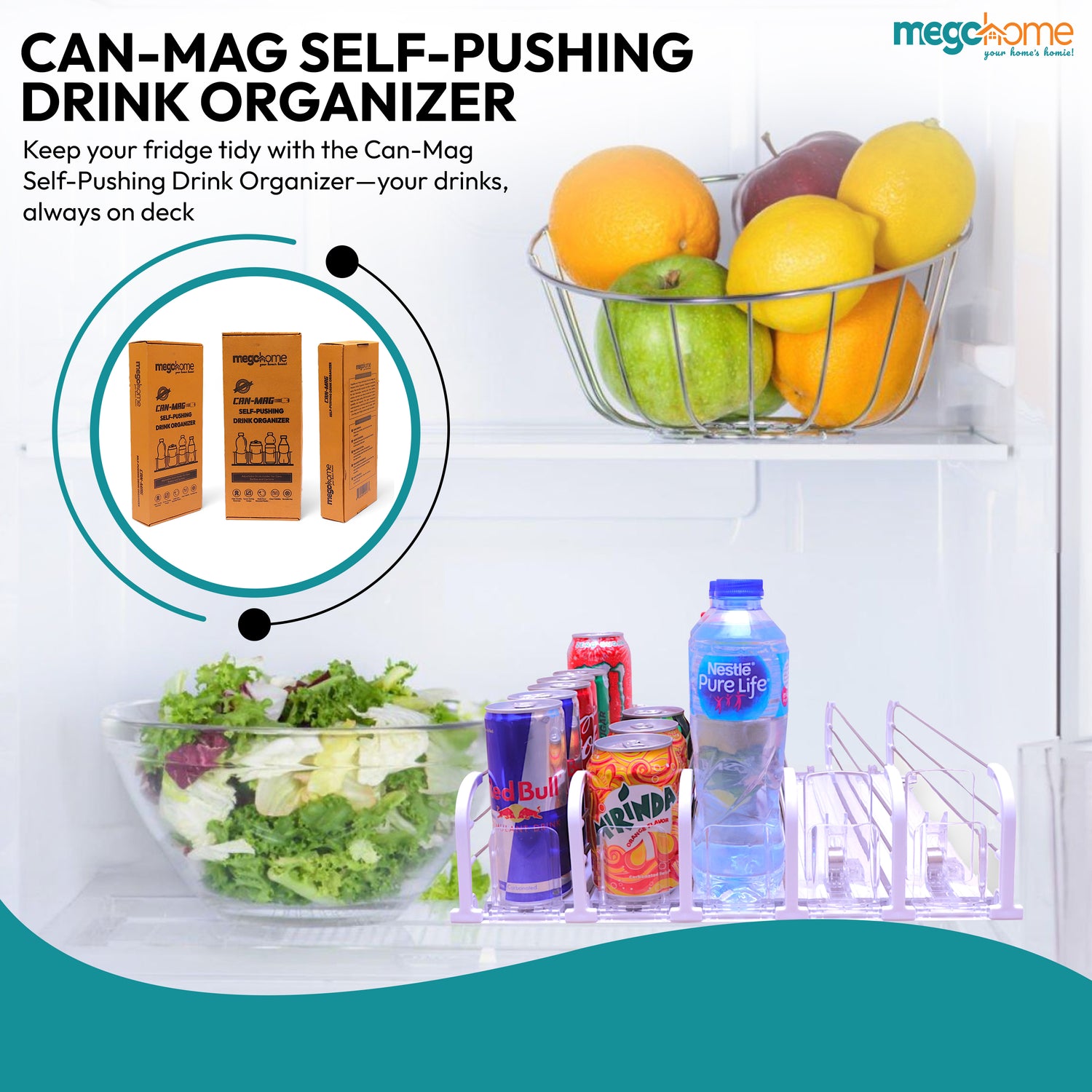 Drink Organizer for Fridge